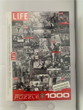 Life Magazine Collage 1000-Piece Puzzle - Red Accent
